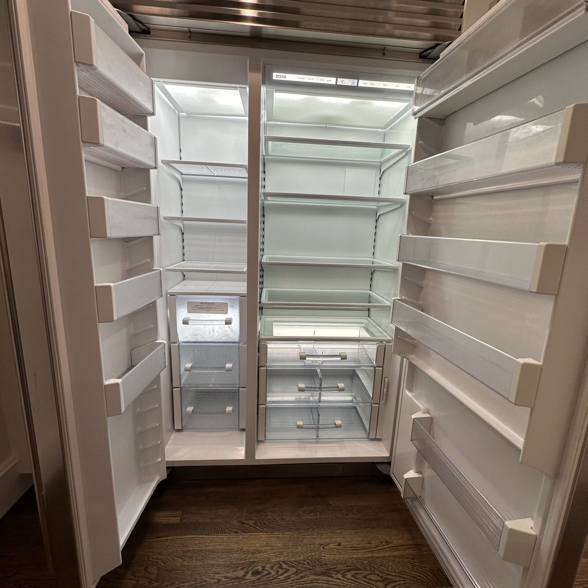 Refrigerator cleaned after a moving, ready to be used by home owners