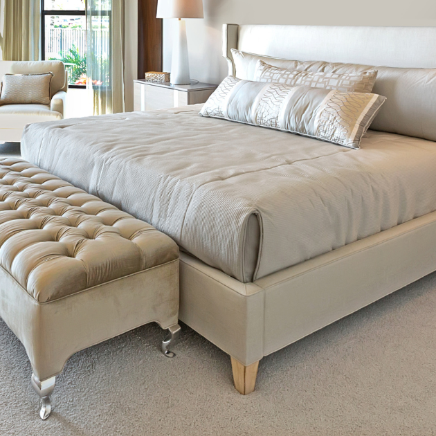 bedroom, tidy and organized