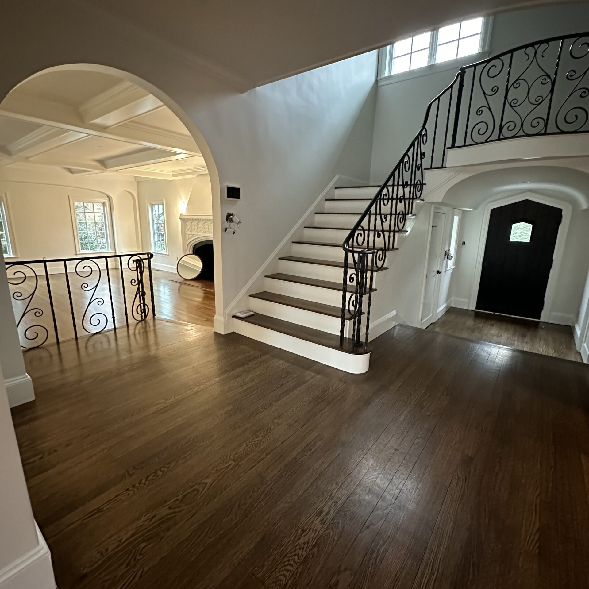 Home after a floor replacement, cozy and clean