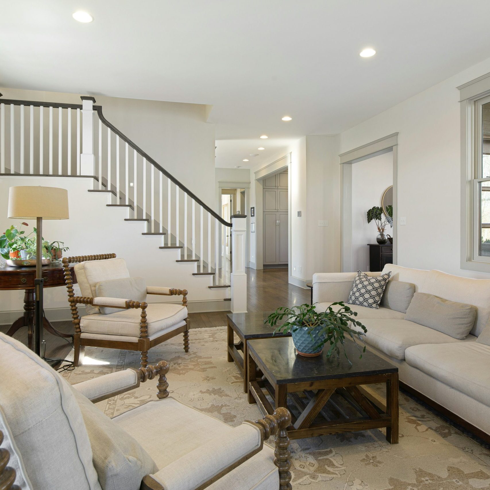 home living room after a moving process, ready to be used