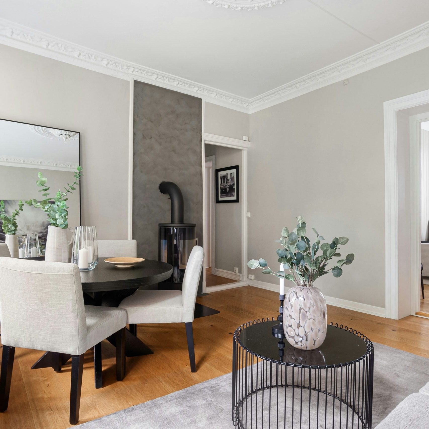 small apartment cleaned and sanitized