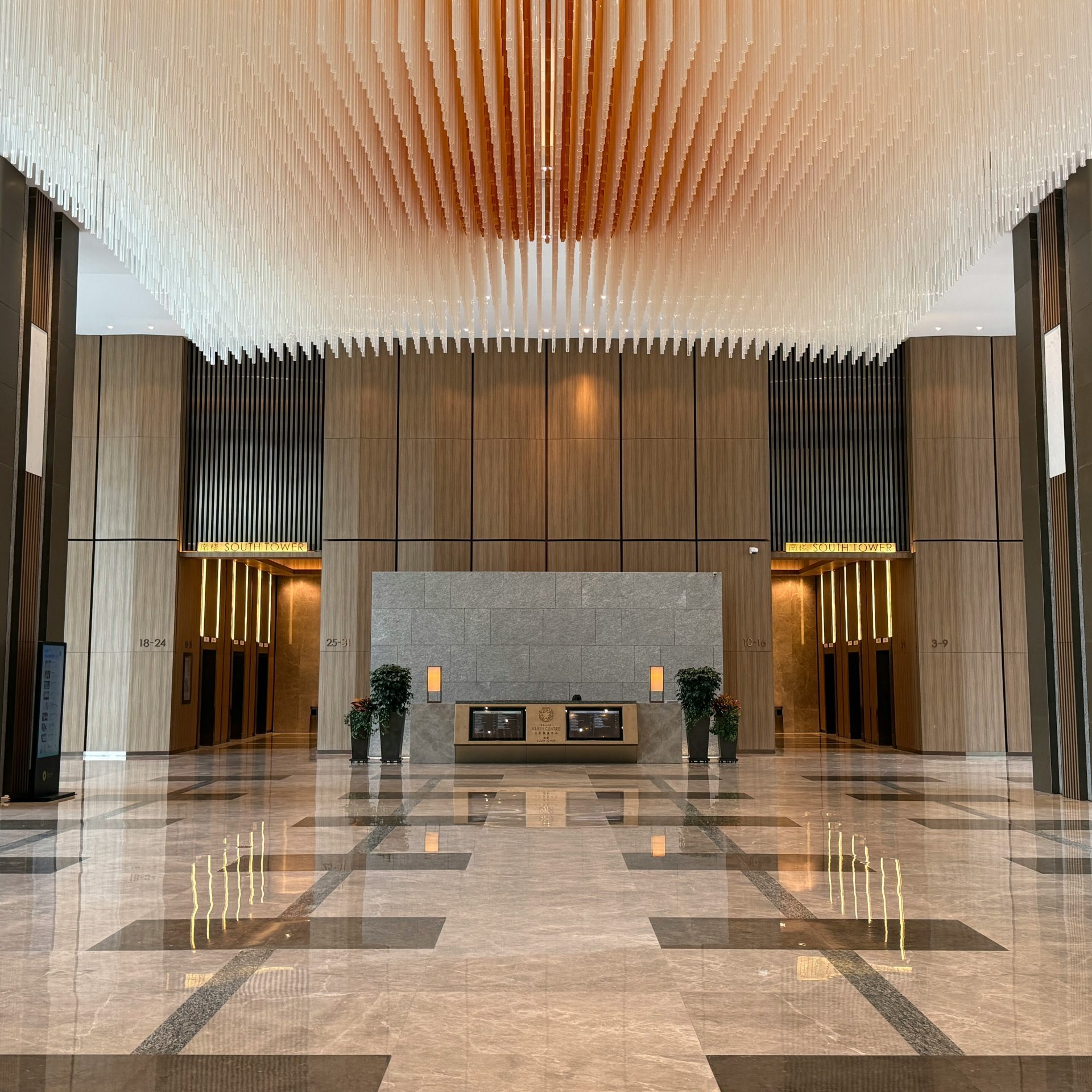 commercial space entrance hall, cleaned and pristine