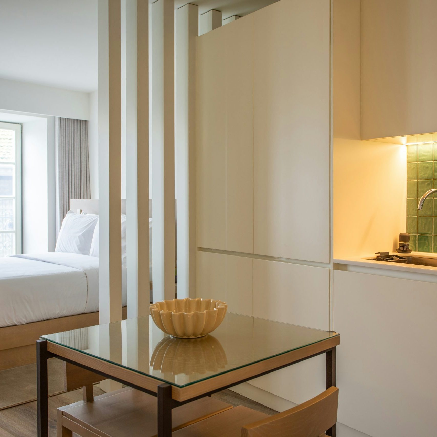 airbnb interior, cleaned and sanitized