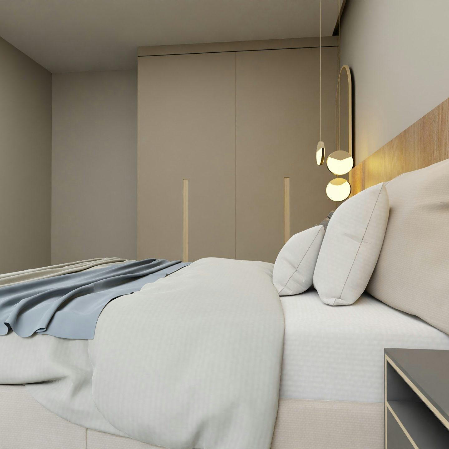 airbnb bedroom, cleaned and sanitized