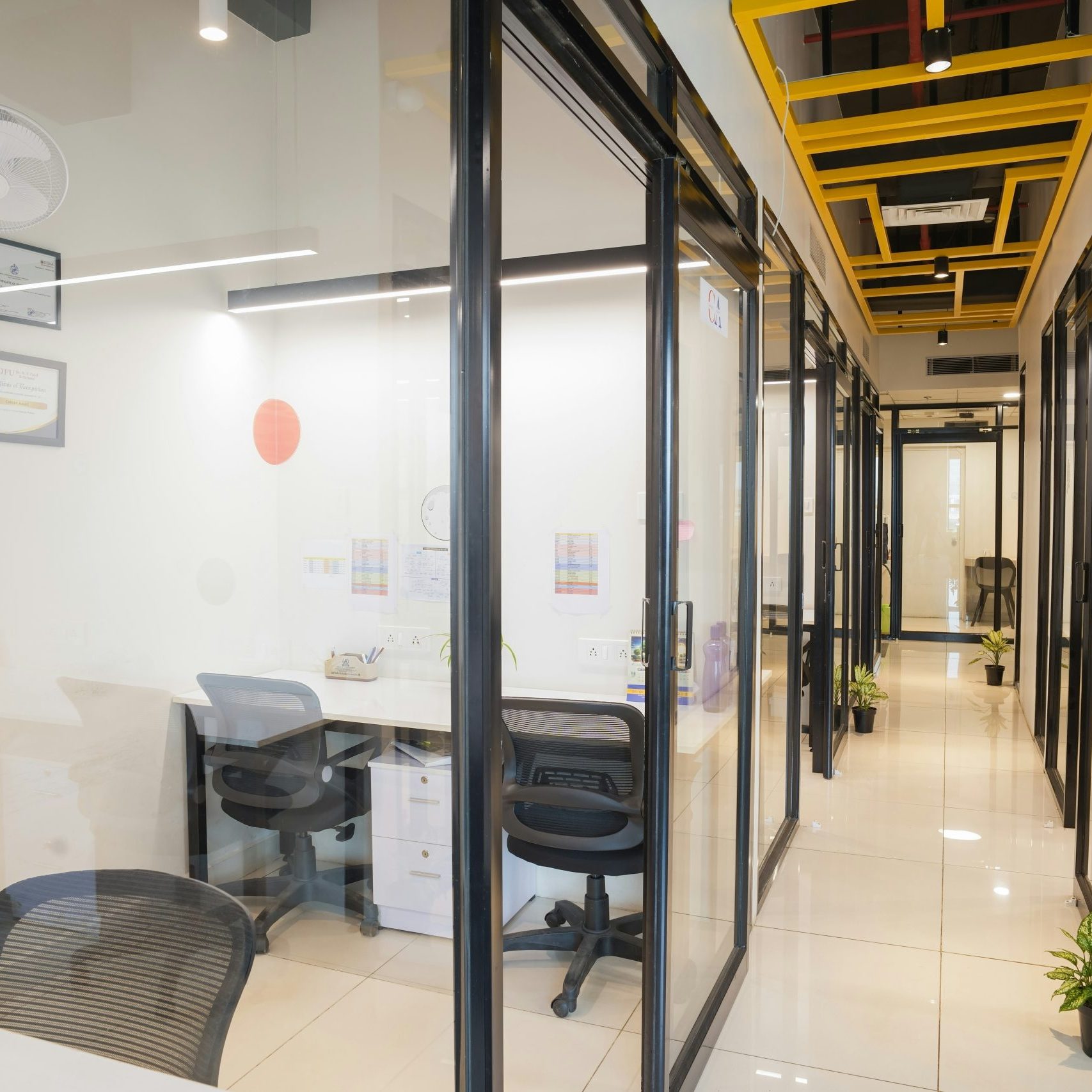 office corridor, clean and without dust