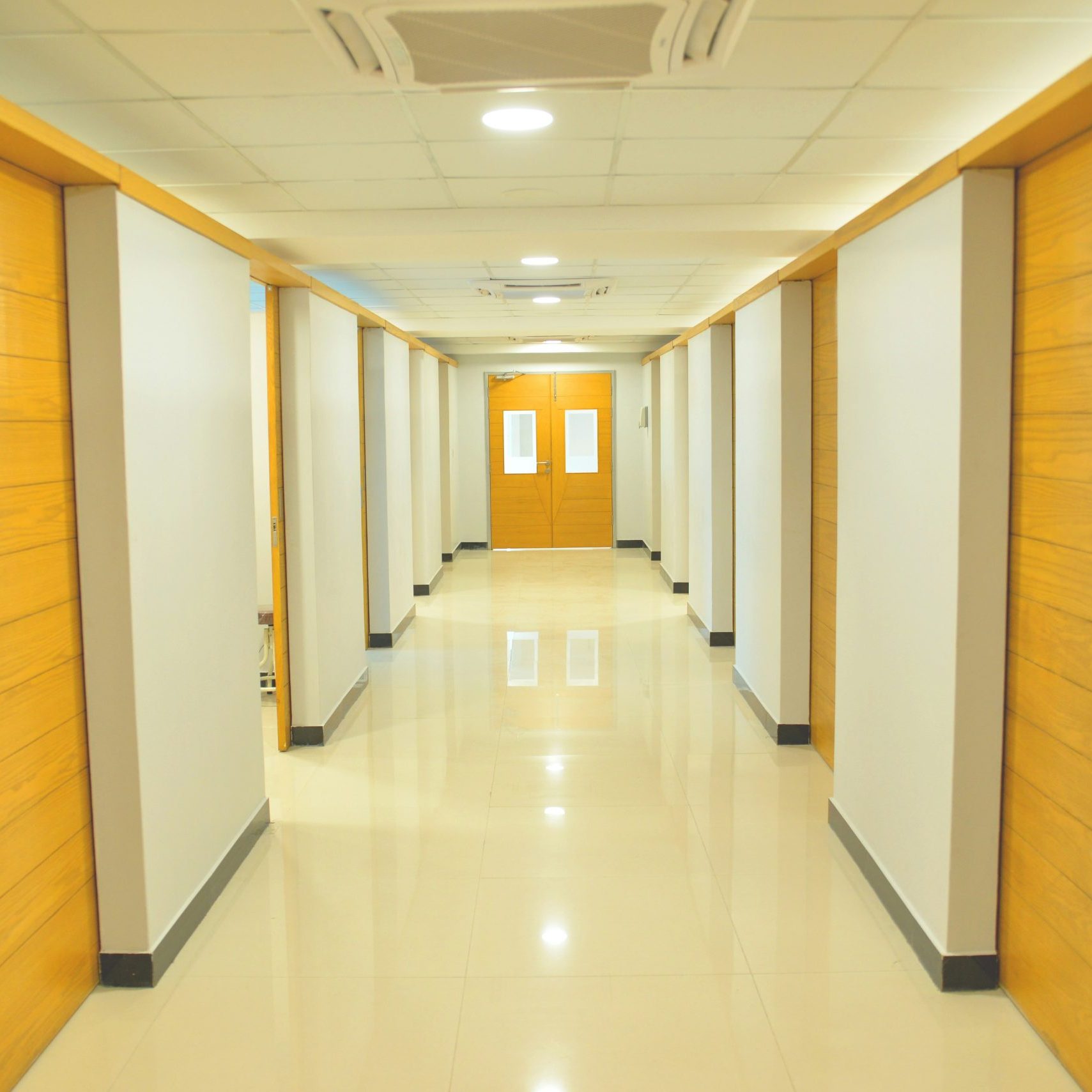 clinic entrance, cleaned and dusted