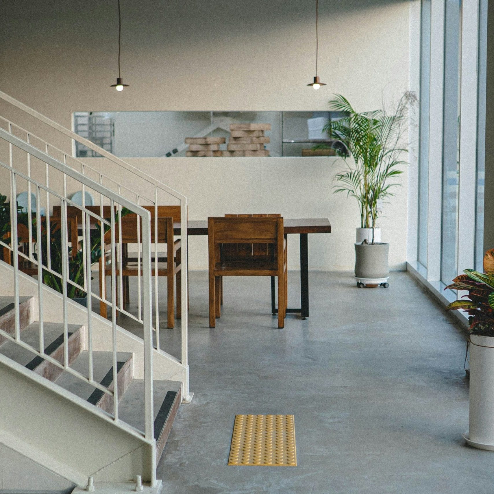 stairs of a commercial building